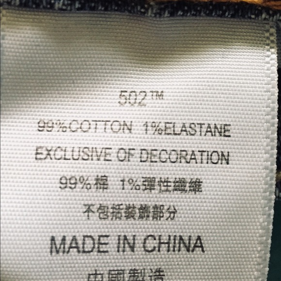 Levis 502 Regular Taper Camo Patch Jeans W34 X L28 - Picture 6 of 8